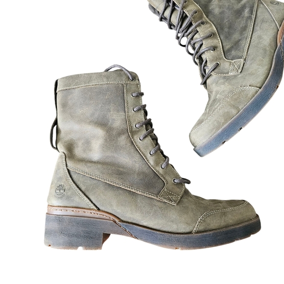 Timberland Leather gracey mid lace up waterproof boots in canteen Size 9 - Picture 9 of 11
